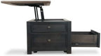 Signature Design by Ashley Tyler Creek Rustic Farmhouse Lift Top Coffee Table with Drawers, Brown & Black