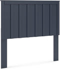 Signature Design by Ashley Simmenfort Full Panel Headboard, Matte Navy Blue Finish, Shaker Style Shiplap Engineered Wood Design for Kids and Youth Bedrooms, Adjustable Height Legs, 42" W x 54" H