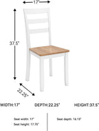 Signature Design by Ashley Gesthaven Solid Wood Frame Dining Chair, Set of 2, White/Natural