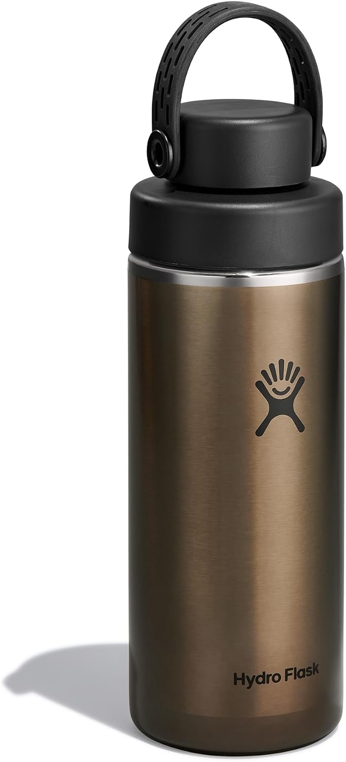 Hydro Flask Lightweight Wide Flex Chug Cap - Insulated Stainless Steel Water Bottle 16 Oz Obsidian