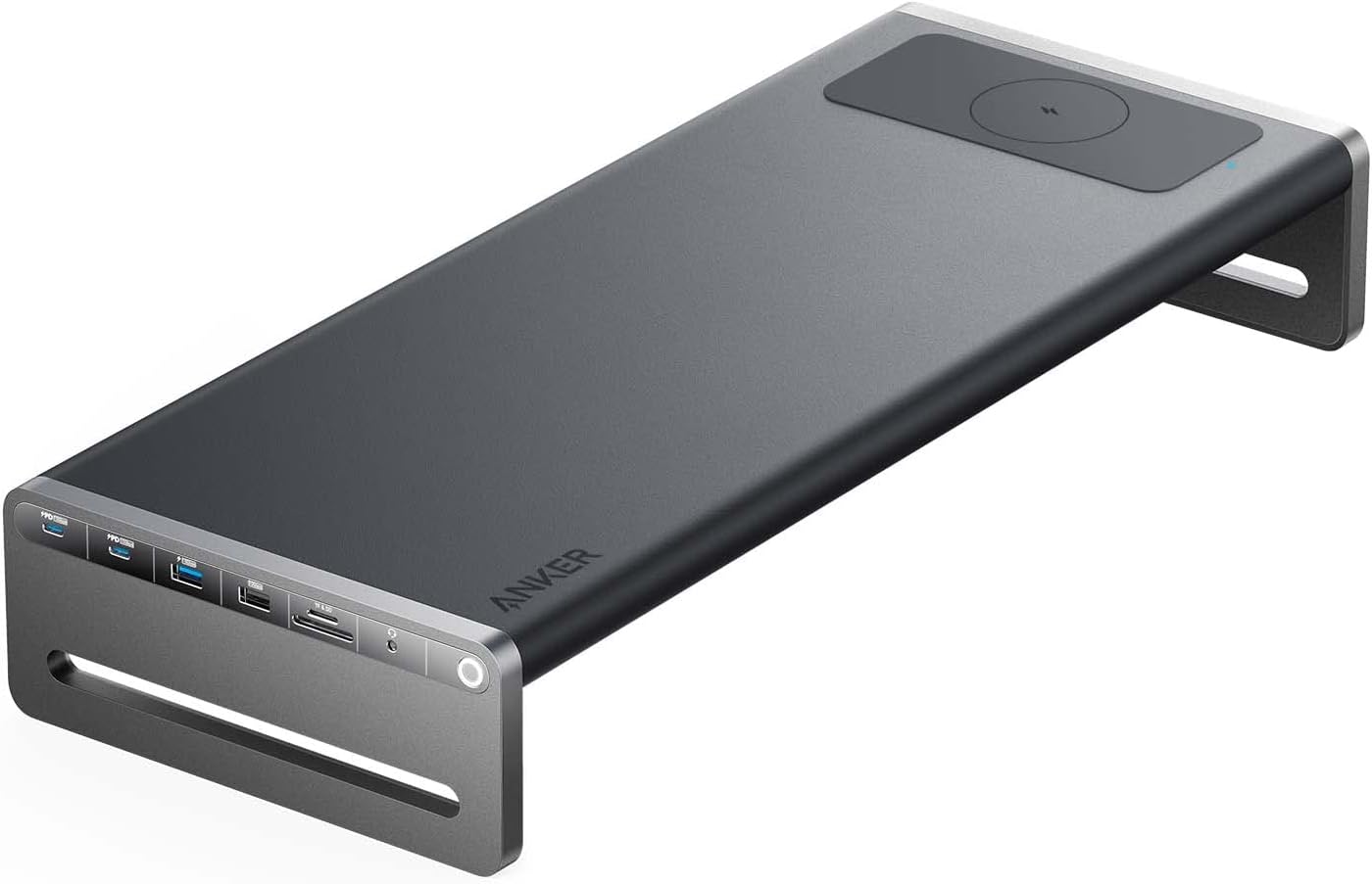Anker 675 USB-C Docking Station (12-in-1, Monitor Stand, Wireless) | 10Gbps USB-C Ports, 4K@60Hz HDMI Display, Wireless Charging Pad, for Lenovo ThinkPad, MacBook Pro M1 / M2