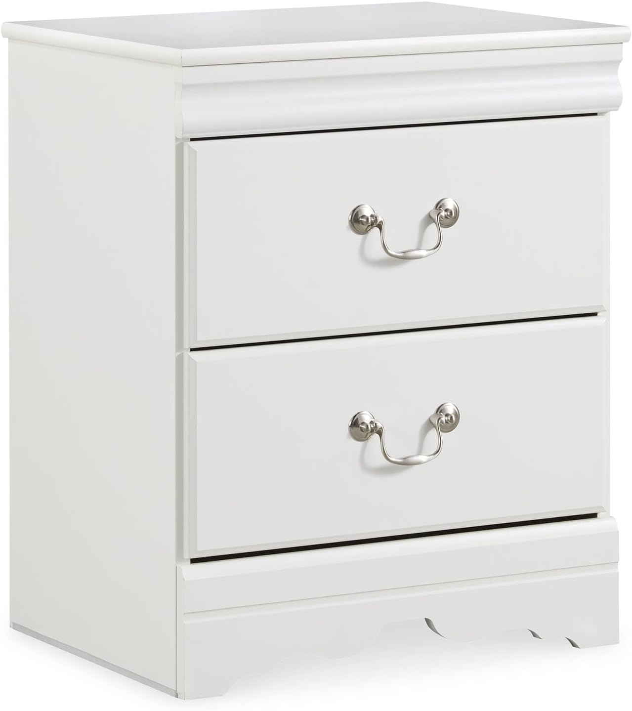 Signature Design by Ashley Anarasia Traditional Children's 2 Drawer Nightstand, 24.41" Tall, White