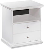 Signature Design by Ashley Bostwick Shoals Children's Traditional 1 Drawer Nightstand with 1 Storage Cubby, 24.37" Tall, White