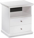 Signature Design by Ashley Bostwick Shoals Children's Traditional 1 Drawer Nightstand with 1 Storage Cubby, 24.37" Tall, White