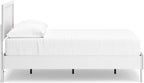 Signature Design by Ashley Hallityn Casual Full Panel Platform Bed, Foundation or Box Spring Not Needed, White