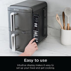 Ninja DoubleStack XL Smart Air Fryer, 2-Basket, 10 QT, 6-in-1, DoubleStack Technology Cooks 4 Foods at Once, Space Saving Design, Air Fry, Broil, Bake SL451