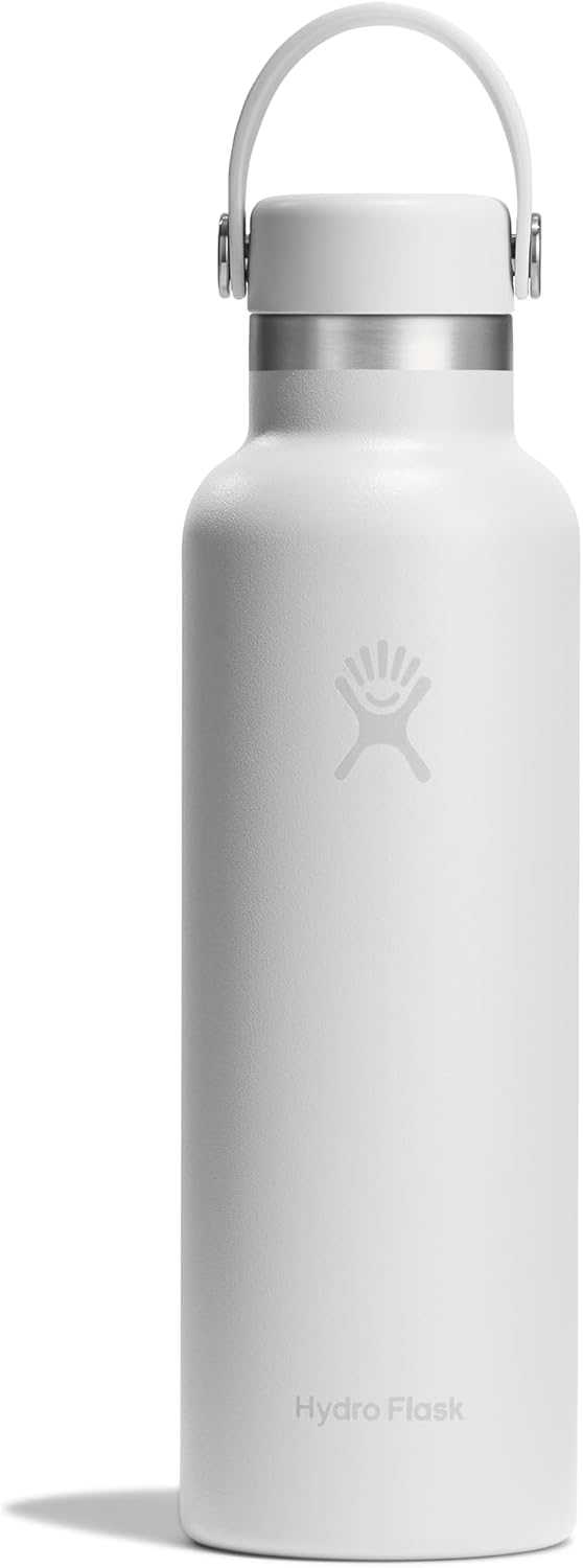 Hydro Flask Water Bottle - Insulated Stainless Steel - Non Spill, Leakproof in 21 Oz Tonal White