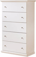 Signature Design by Ashley Bostwick Shoals Children's Traditional 5 Drawer Chest of Drawers, White