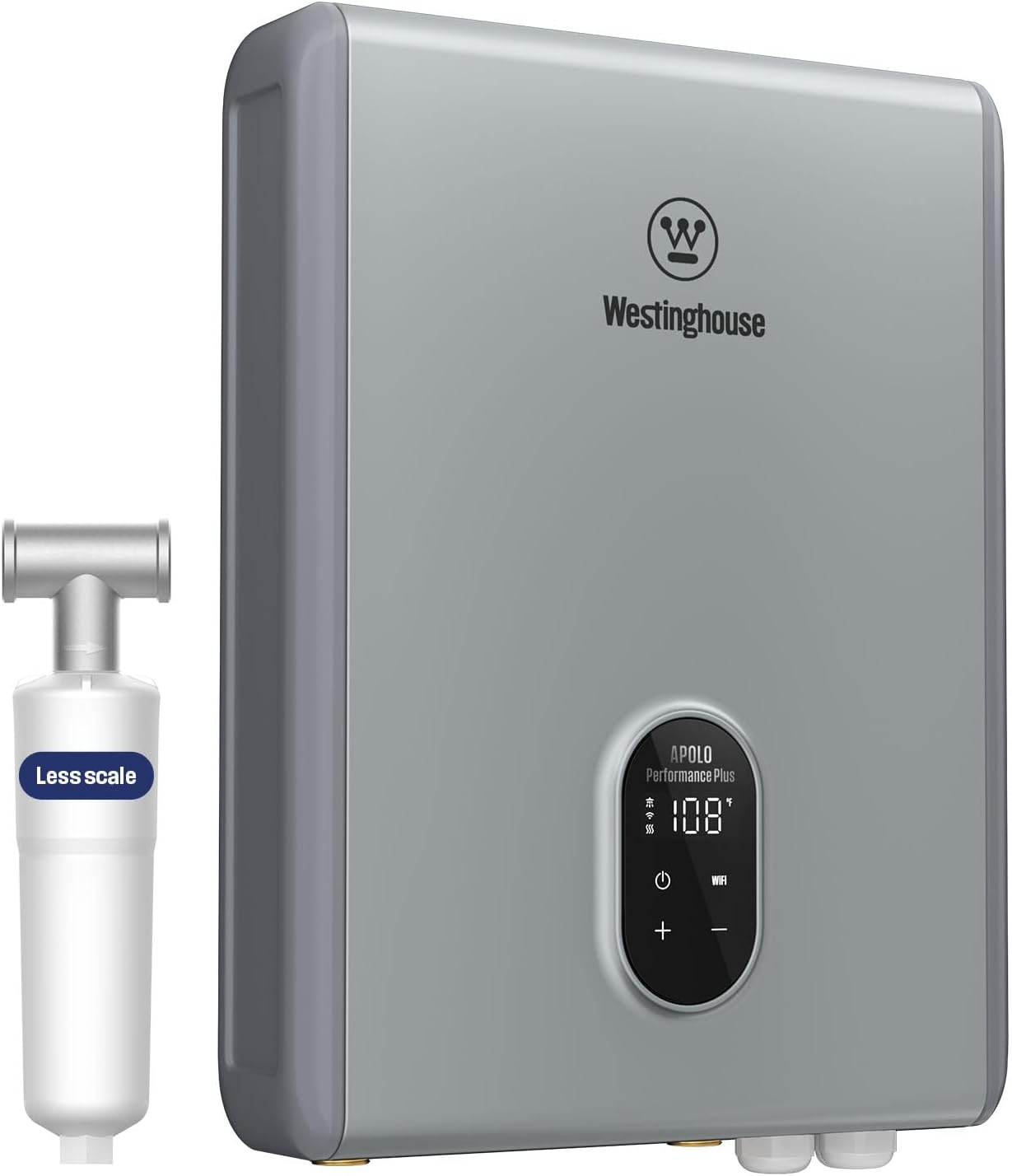Westinghouse 18kW Electric Tankless Whole House Water Heater, 4.2 GPM Instant Hot Water on Demand, 240V, WIFI & Self Modulating High Efficiency, Copper Heating, LED Display, ETL Certified