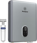 Westinghouse 24kW Electric Tankless Whole House Water Heater, 5.6 GPM Instant Hot Water on Demand, 240V, WIFI & Self Modulating High Efficiency, Copper Heating, LED Display, ETL Certified