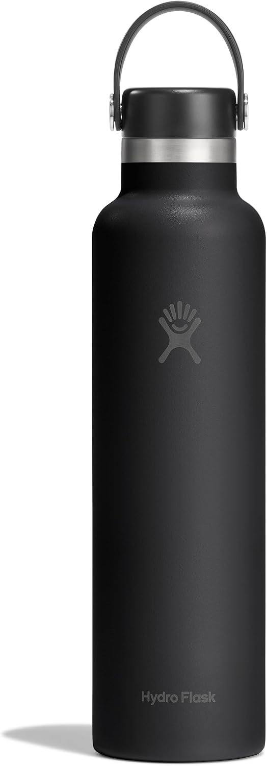 Hydro Flask Water Bottle - Insulated Stainless Steel - Non Spill, Leakproof in 24 Oz Tonal Black