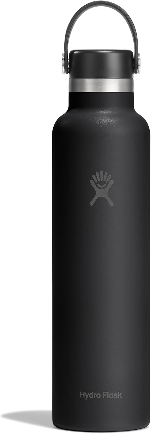 Hydro Flask Water Bottle - Insulated Stainless Steel - Non Spill, Leakproof in 24 Oz Tonal Black