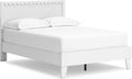Signature Design by Ashley Hallityn Casual Full Panel Platform Bed, Foundation or Box Spring Not Needed, White