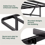 Zinus Rumi 14in Queen Metal Bed Frame, Quick Assembly SmartBase® Mattress Foundation, Heavy Duty Sturdy Steel with No Box Spring Needed, Eco-Friendly Packaging, Black