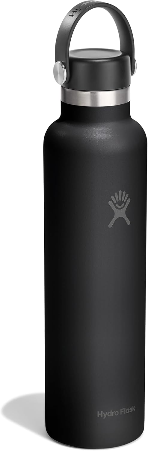 Hydro Flask Water Bottle - Insulated Stainless Steel - Non Spill, Leakproof in 24 Oz Tonal Black