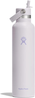 Hydro Flask Water Bottle - Insulated Stainless Steel - Straw Lid, Non Spill, Leakproof in 24 Oz Cloud Pink