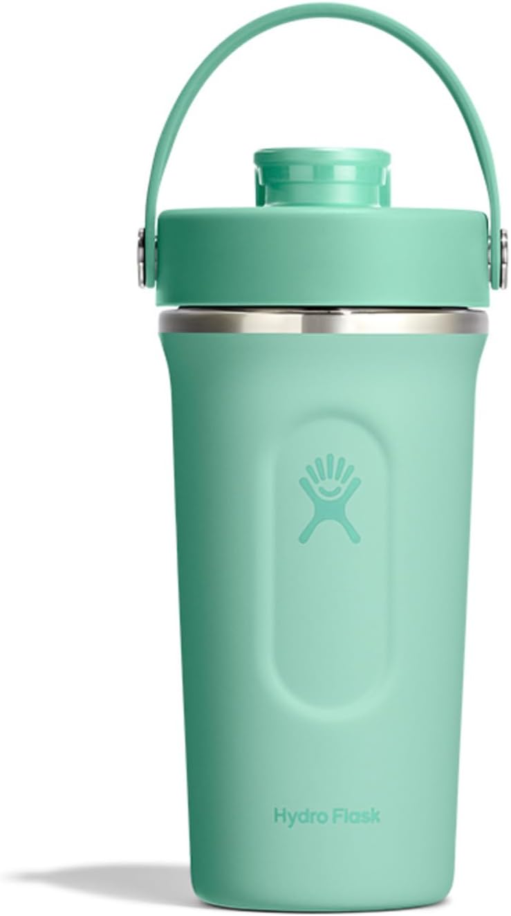 Hydro Flask Shaker Bottle – Insulated Stainless Steel Gym Bottle for Pre Workout & Protein 24 Oz Mermaid Green