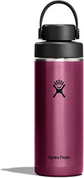 Hydro Flask Lightweight Wide Flex Chug Cap - Insulated Stainless Steel Water Bottle 16 Oz Garnet Red