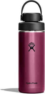 Hydro Flask Lightweight Wide Flex Chug Cap - Insulated Stainless Steel Water Bottle 16 Oz Garnet Red