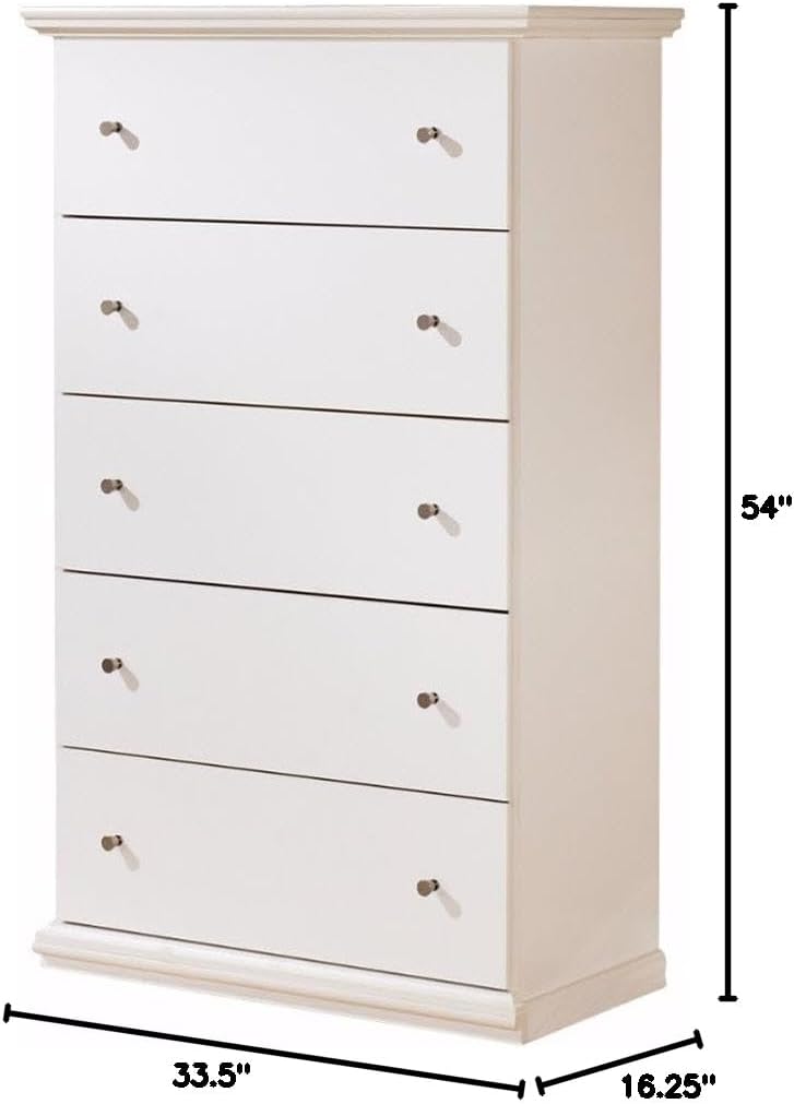 Signature Design by Ashley Bostwick Shoals Children's Traditional 5 Drawer Chest of Drawers, White