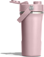 Hydro Flask Shaker Bottle – Insulated Stainless Steel Gym Bottle for Pre Workout & Protein 24 Oz Trillium Pink