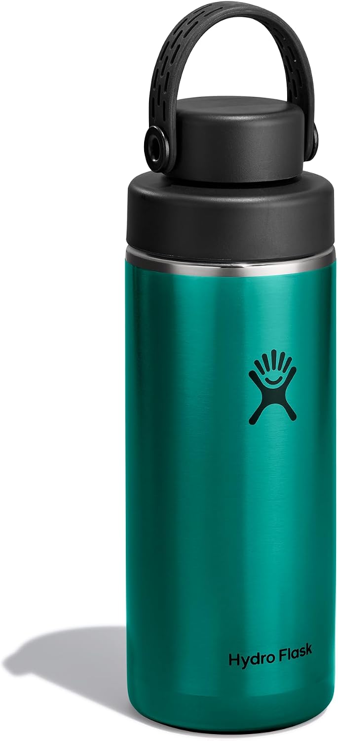 Hydro Flask Lightweight Wide Flex Chug Cap - Insulated Stainless Steel Water Bottle 16 Oz Emerald Green
