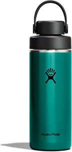 Hydro Flask Lightweight Wide Flex Chug Cap - Insulated Stainless Steel Water Bottle 16 Oz Emerald Green