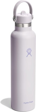 Hydro Flask Water Bottle - Insulated Stainless Steel - Straw Lid, Non Spill, Leakproof in 24 Oz Cloud Pink