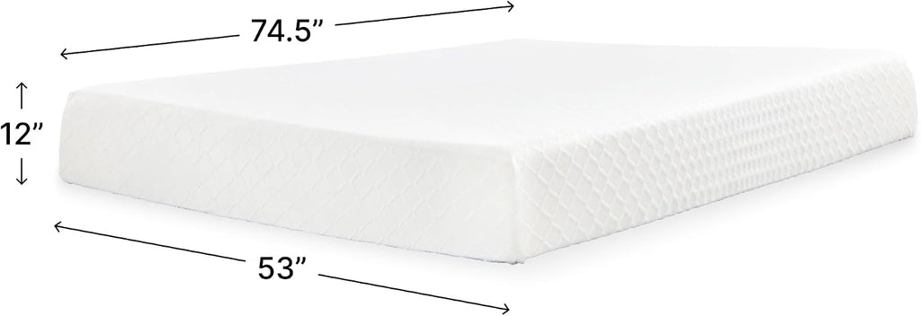Signature Design by Ashley Chime Memory Foam 12" Full Mattress with Thick Memory and Support Foam for Pressure Relief, Fiberglass Free, Mattress In A Box