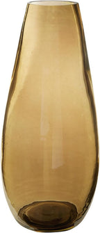 Signature Design by Ashley Rhettman Farmhouse Indoor/Outdoor 16" Glass Tabletop Vase, Light Brown