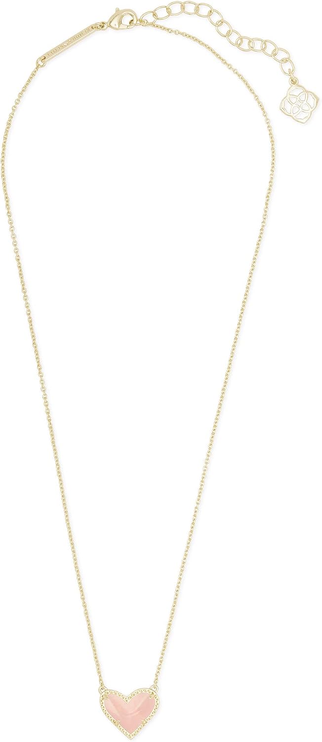 Kendra Scott Ari Heart Adjustable Length Pendant Necklace for Women, Fashion Jewelry