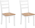 Signature Design by Ashley Gesthaven Solid Wood Frame Dining Chair, Set of 2, White/Natural