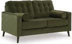 Signature Design by Ashley Reveon Lakes Contemporary Loveseat with Tufted Cushion and Removable Cushion, Green
