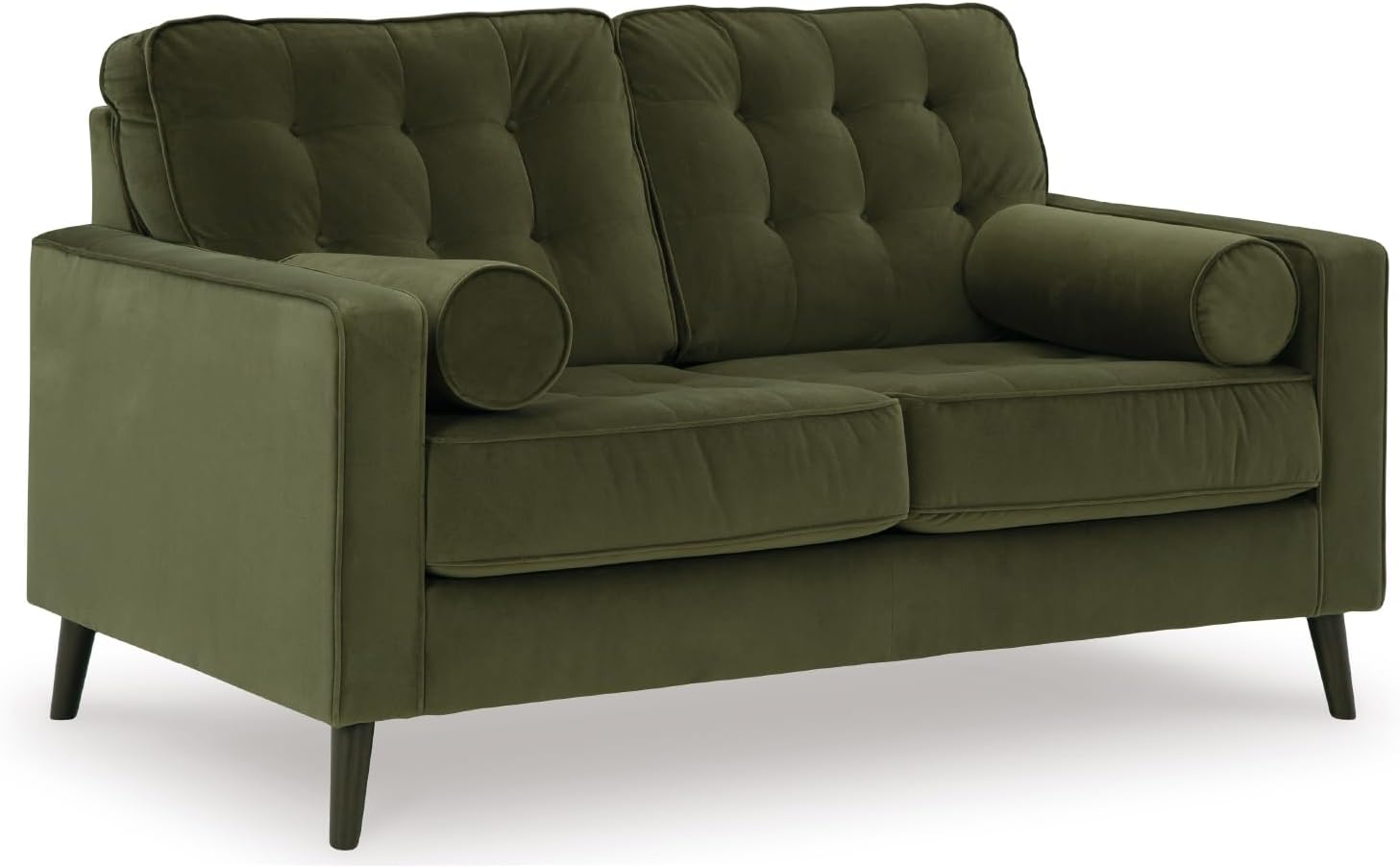 Signature Design by Ashley Reveon Lakes Contemporary Loveseat with Tufted Cushion and Removable Cushion, Green