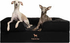 NOAH & PAW Giant Dog Bed XXL, 55x45x11 Inch, Orthopedic Dog Beds, Eggshell Memory Foam Infused with Cooling Gel, Inner Cover, Water Resistant, Machine Washable (Velvet Sofa Collection)
