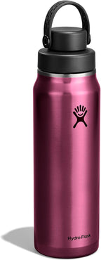 Hydro Flask Lightweight Wide Flex Chug Cap - Insulated Stainless Steel Water Bottle 32 Oz Garnet Red