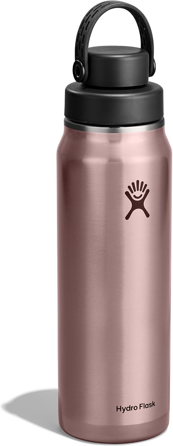 Hydro Flask Lightweight Wide Flex Chug Cap - Insulated Stainless Steel Water Bottle 32 Oz Quartz