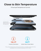 Anker Nano MagSafe Portable Charger, Ultra-Slim 5,000mAh Magnetic Wireless Power Bank, Qi2-Certified 15W Max, Compact for Travel, Ergonomic Design, for iPhone 17/16 Series, and More