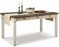 Signature Design by Ashley Bolanburg Dining Table, 2-Tone Farmhouse Style With 6 Built-In Storage Drawers, Wood & Engineered Wood Construction, Seats Up To 6, White/Brown