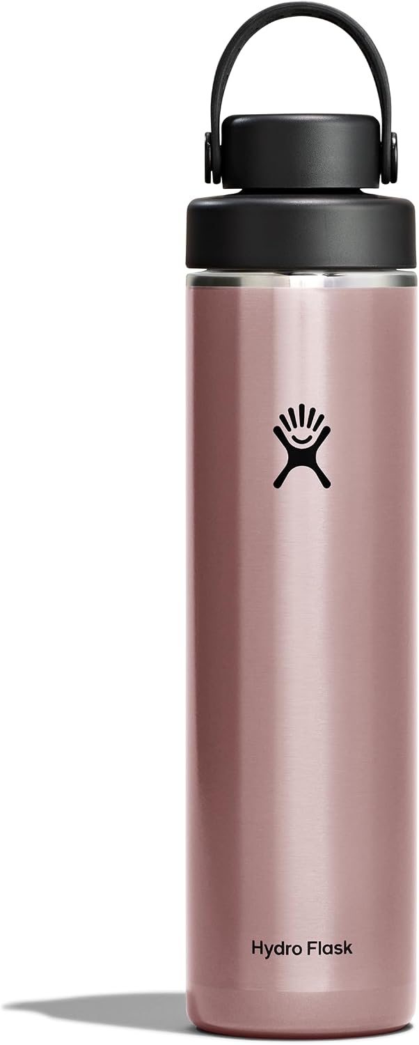 Hydro Flask Lightweight Wide Flex Chug Cap - Insulated Stainless Steel Water Bottle 24 Oz Quartz