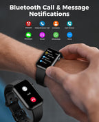 Smart Watch Fitness Tracker (Answer/Make Call), 24/7 Heart Rate Spo2 Blood Pressure Monitor Sleep Tracker, 114 Sports Modes Pedometer Calorie Step Tracker, Waterproof Activity Tracker for Women Men