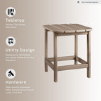 Signature Design by Ashley Sundown Treasure Outdoor Patio HDPE Weather Resistant End Table, Brown