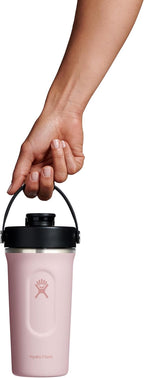 Hydro Flask Shaker Bottle – Insulated Stainless Steel Gym Bottle for Pre Workout & Protein 24 Oz Trillium Pink