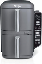 Ninja DoubleStack XL Smart Air Fryer, 2-Basket, 10 QT, 6-in-1, DoubleStack Technology Cooks 4 Foods at Once, Space Saving Design, Air Fry, Broil, Bake SL451