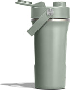 Hydro Flask Shaker Bottle – Insulated Stainless Steel Gym Bottle for Pre Workout & Protein 24 Oz Agave Green