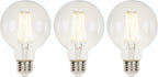 Westinghouse 43172EC3 5.5 Watt (40 Watt Equivalent) G25 Dimmable Clear Filament LED Light Bulb, Medium Base, 3 Pack
