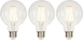 Westinghouse 43172EC3 5.5 Watt (40 Watt Equivalent) G25 Dimmable Clear Filament LED Light Bulb, Medium Base, 3 Pack