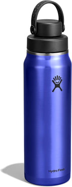 Hydro Flask Lightweight Wide Flex Chug Cap - Insulated Stainless Steel Water Bottle 32 Oz Sapphire Blue