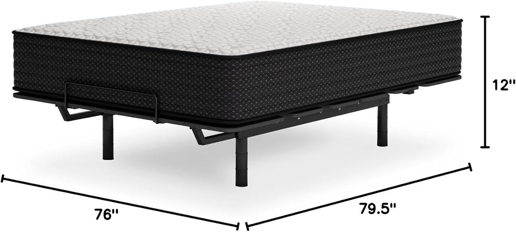 Signature Design by Ashley King Plush 12 Inch Hybrid Mattress with Gel Memory Foam and Edge Support for Cool Sleep and Pressure Relief, Fiberglass-Free, Bed In A Box