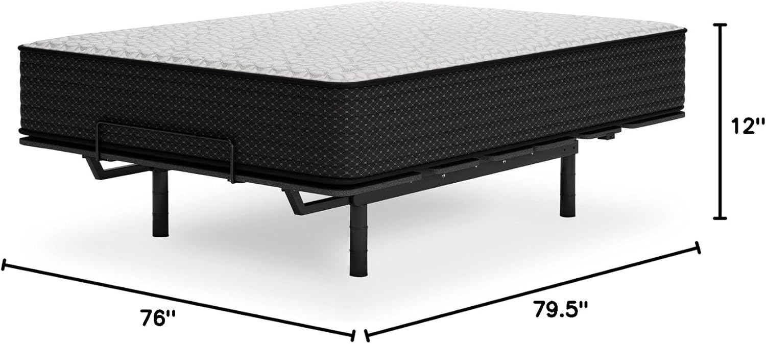 Signature Design by Ashley King Plush 12 Inch Hybrid Mattress with Gel Memory Foam and Edge Support for Cool Sleep and Pressure Relief, Fiberglass-Free, Bed In A Box